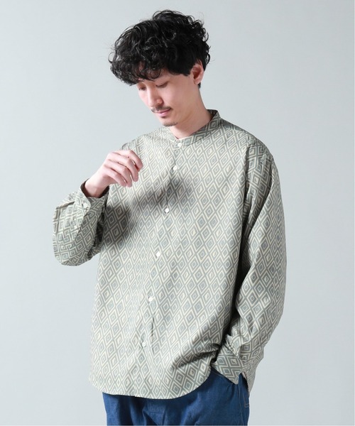 JOURNAL STANDARD(ジャーナルスタンダード)の「【GREIGE PATTERN /グレージュパターン】バンドカラーシャツ(シャツ/ブラウス・メンズ・ナチュラル/ベージュ/ブラックミックス/ベージュ系その他/ブラック系その他/ブラック×ブラック・MEDIUM/LARGE/SMALL)」の19枚目の写真