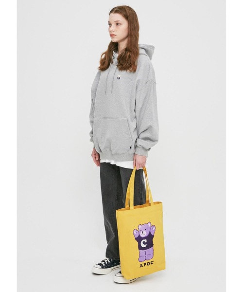 A PIECE OF CAKE(ピースオブケイク)の「『A PIECE OF CAKE/ピースオブケイク』Signature Bear Canvas Bag/シグネチャーベアーキャンバスバッグ(トートバッグ・レディース・ホワイト/ブラック/ネイビー/イエロー・FREE)」の18枚目の写真