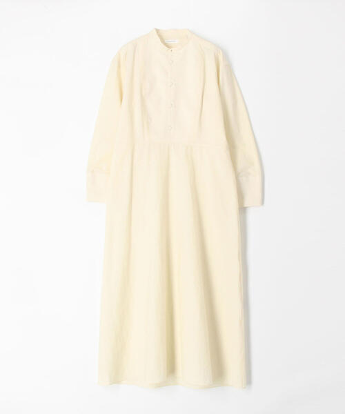 TOMORROWLAND （トゥモローランド）の「タッサーピケ ボザムシャツワンピース（ワンピース・レディース・ネイビー/イエロー/ライトベージュ・36）」の5枚目の写真