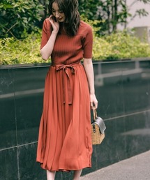 Andemiu | プリーツドッキングワンピース943703(ワンピース)