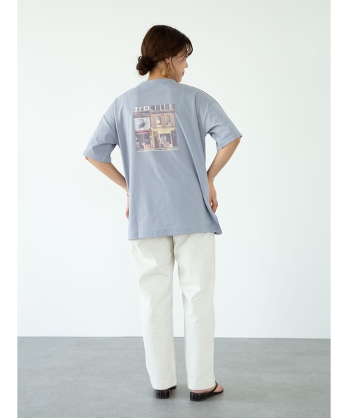 RAY CASSIN FAVORI（レイカズンフェバリ）の「・RAY CASSIN バックカラー転写チュニック＊（Tシャツ/カットソー・レディース・チャコールグレー/ライトグレー/オフホワイト/ブルー・FREE）」の7枚目の写真