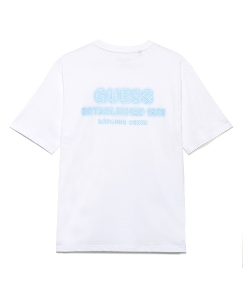 Guess（ゲス）の「Small Triangle Logo Tee（Tシャツ/カットソー・メンズ・ホワイト/ブラック/イエロー/ブルー・MEDIUM/LARGE/X-LARGE）」の7枚目の写真