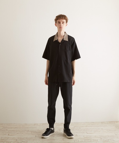 VIBGYOR(ヴィブジョー)の「【VIBGYOR BY AS】梨地オープンシャツ(BL)(シャツ/ブラウス・メンズ・ブラック/ブルー/グレイッシュベージュ・MEDIUM/LARGE)」の4枚目の写真