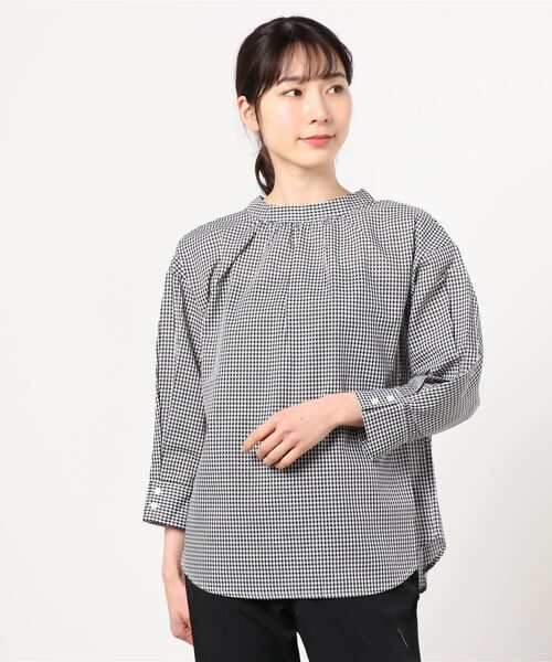 NAVY(ネイビー)の「プチハイネック 7分袖ブラウス(シャツ/ブラウス・レディース・ネイビー/ブラック/ベージュ・L/M)」の18枚目の写真
