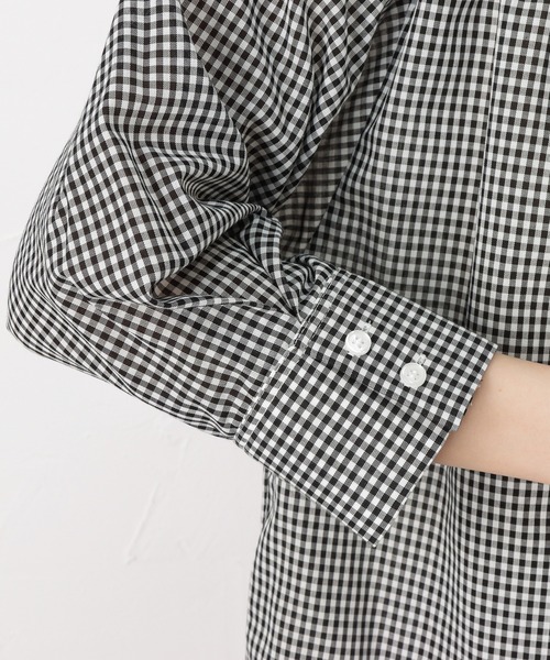 NAVY(ネイビー)の「プチハイネック 7分袖ブラウス(シャツ/ブラウス・レディース・ネイビー/ブラック/ベージュ・L/M)」の13枚目の写真