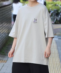 ビッグシルエット ワンポイントイラスト サガラ刺繍Tシャツ【ILL'S】