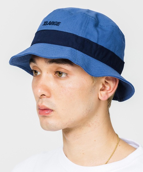 XLARGE(エクストララージ)の「2TONE STANDARD LOGO HAT(ハット・メンズ・ブルー/オフホワイト/ブラック・L/M)」の3枚目の写真