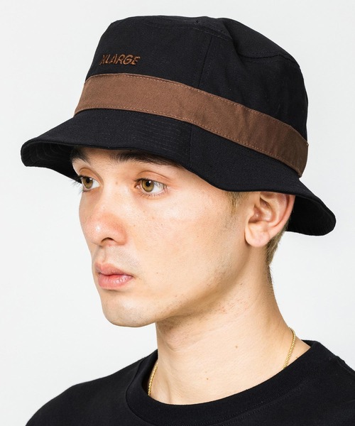 XLARGE(エクストララージ)の「2TONE STANDARD LOGO HAT(ハット・メンズ・ブルー/オフホワイト/ブラック・L/M)」の1枚目の写真