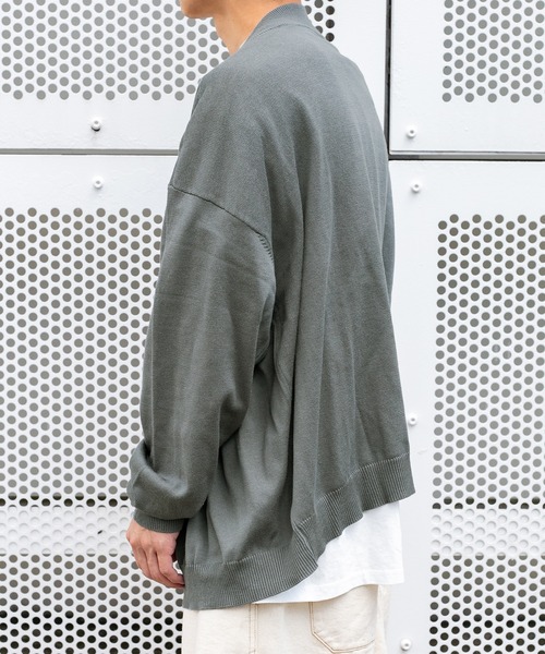 PairPair（ペアペア）の「Vネックルーズカーディガン（ユニセックス）（カーディガン/ボレロ・メンズ・ブラック/マスタード/グレイッシュベージュ/グレイッシュブルー・FREE）」の13枚目の写真