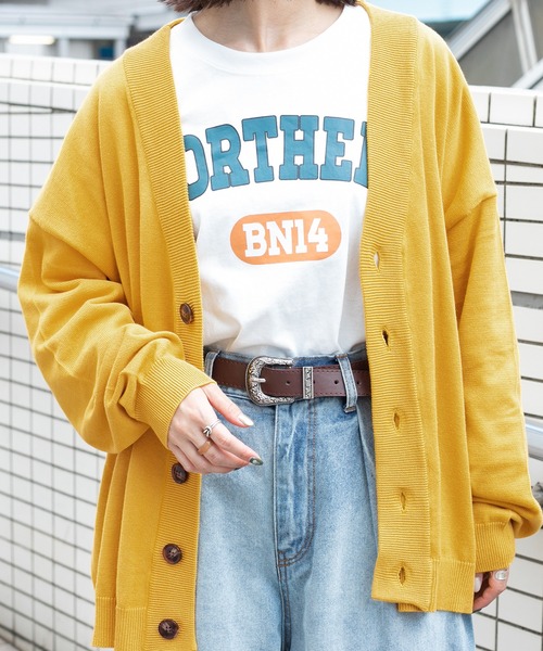 PairPair（ペアペア）の「Vネックルーズカーディガン（ユニセックス）（カーディガン/ボレロ・メンズ・ブラック/マスタード/グレイッシュベージュ/グレイッシュブルー・FREE）」の17枚目の写真