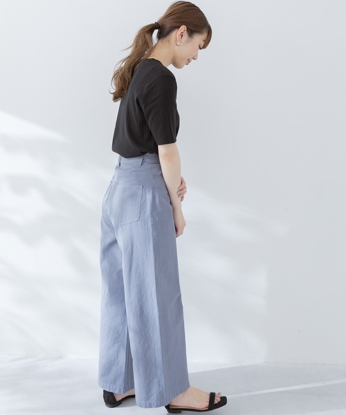 URBAN RESEARCH Sonny Label(アーバンリサーチサニーレーベル)の「汗ジミ防止UVワイドリブTシャツ(Tシャツ/カットソー・レディース・オフホワイト/ピンク/ベージュ/ブラック・FREE)」の11枚目の写真