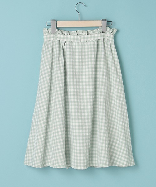 Lindsay（リンジィ）の「切り替えミディスカート（スカート・キッズ・ベージュ/エメラルド/グレー・160cm/150cm/140cm）」の5枚目の写真