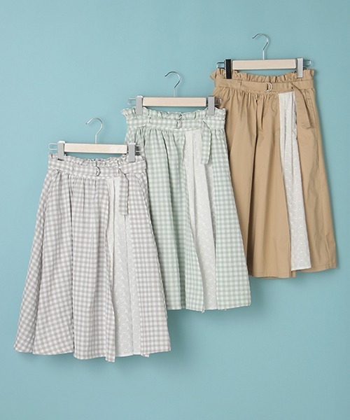Lindsay（リンジィ）の「切り替えミディスカート（スカート・キッズ・ベージュ/エメラルド/グレー・160cm/150cm/140cm）」の13枚目の写真