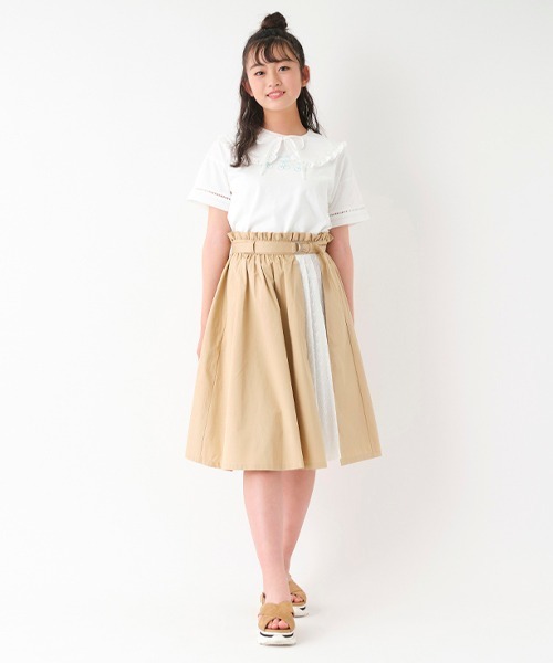 Lindsay（リンジィ）の「切り替えミディスカート（スカート・キッズ・ベージュ/エメラルド/グレー・160cm/150cm/140cm）」の17枚目の写真