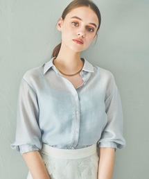 キャミ付きエアリーシャツ