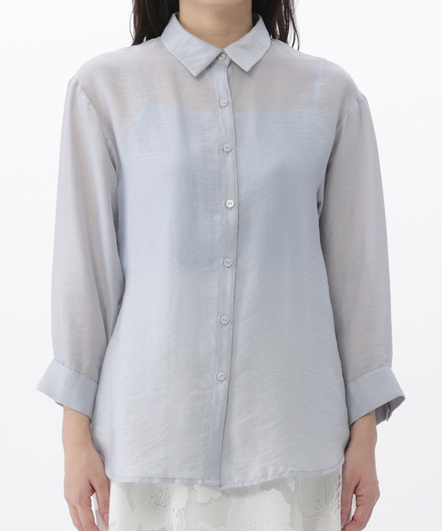 Fabulous Angela（ファビュラスアンジェラ）の「キャミ付きエアリーシャツ（シャツ/ブラウス・レディース・モカ/カーキ/ブルー・FREE）」の18枚目の写真