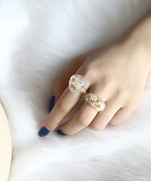 LA VORAGINE | フラワークリアデザインリング　2点セット(リング)