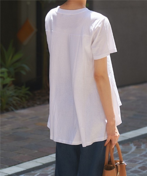 MAISON DE THERESE(メゾン ド テレーズ)の「半袖フレアロングTシャツ(Tシャツ/カットソー・レディース・ホワイト・FREE)」の8枚目の写真
