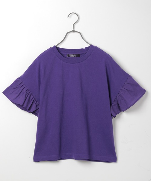 PAGEBOY(ページボーイ)の「フリルスリーブプルオーバー(Tシャツ/カットソー・レディース・ブラック/パープル/オフホワイト・FREE)」の9枚目の写真