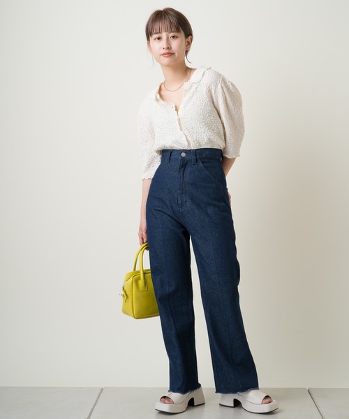 Kastane（カスタネ）の「衿付きジャガードTee（Tシャツ/カットソー・レディース・アイボリー/ブラック・FREE）」の13枚目の写真