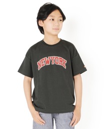 GLAZOS | 天竺・接触冷感ドロップショルダー袖刺繍入りシティロゴ半袖Tシャツ(Tシャツ/カットソー)