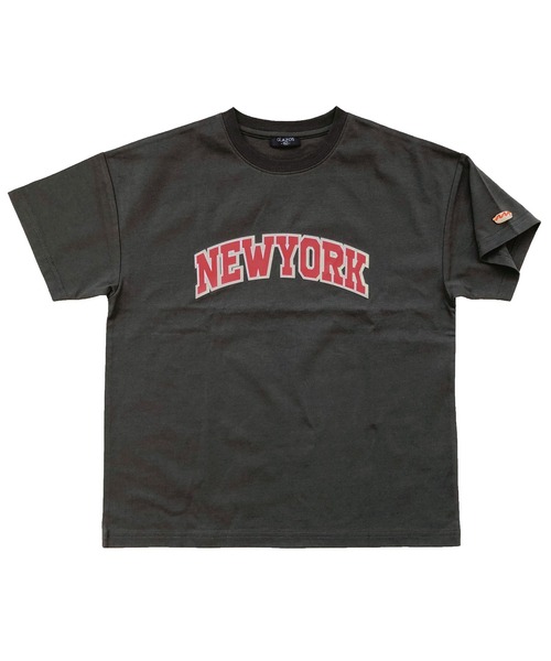 GLAZOS（グラソス）の「天竺・接触冷感ドロップショルダー袖刺繍入りシティロゴ半袖Tシャツ（Tシャツ/カットソー・キッズ・チャコールグレー/ライトブルー/ベージュ・130cm/140cm/150cm/160cm/170cm）」の7枚目の写真