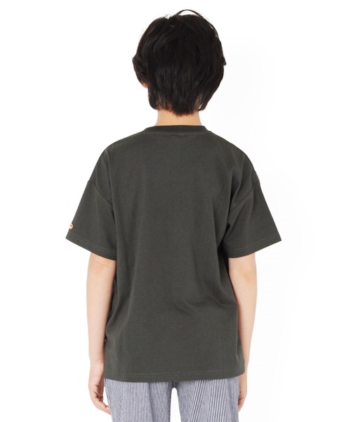 GLAZOS（グラソス）の「天竺・接触冷感ドロップショルダー袖刺繍入りシティロゴ半袖Tシャツ（Tシャツ/カットソー・キッズ・チャコールグレー/ライトブルー/ベージュ・130cm/140cm/150cm/160cm/170cm）」の11枚目の写真