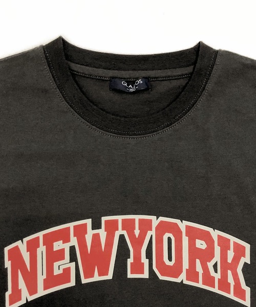 GLAZOS（グラソス）の「天竺・接触冷感ドロップショルダー袖刺繍入りシティロゴ半袖Tシャツ（Tシャツ/カットソー・キッズ・チャコールグレー/ライトブルー/ベージュ・130cm/140cm/150cm/160cm/170cm）」の13枚目の写真