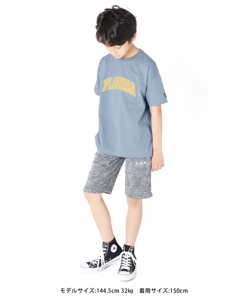 GLAZOS（グラソス）の「天竺・接触冷感ドロップショルダー袖刺繍入りシティロゴ半袖Tシャツ（Tシャツ/カットソー・キッズ・チャコールグレー/ライトブルー/ベージュ・130cm/140cm/150cm/160cm/170cm）」の17枚目の写真