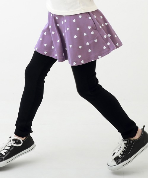 devirock（デビロック）の「10分丈 プリントスカッツ（ストレッチコットン）（スカート・キッズ・ブラウン/ラベンダー/ブラック系その他/オフホワイト/ネイビー/モカ/ライトブラウン/ベージュ/パープル系その他2/ブラック/パープル系その他/ブルー系その他/グレー系その他/グリーン系その他・100cm/110cm/120cm/130cm/140cm/150cm/80ｃｍ/90cm/160cm）」の12枚目の写真