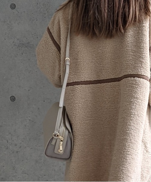 Per sist ence（パーシエンス）の「Per sist ence/パーシエンス　サイドスエード コンビショルダー（ショルダーバッグ・レディース・ライトグレー/ブラック/モカ・FREE）」の8枚目の写真