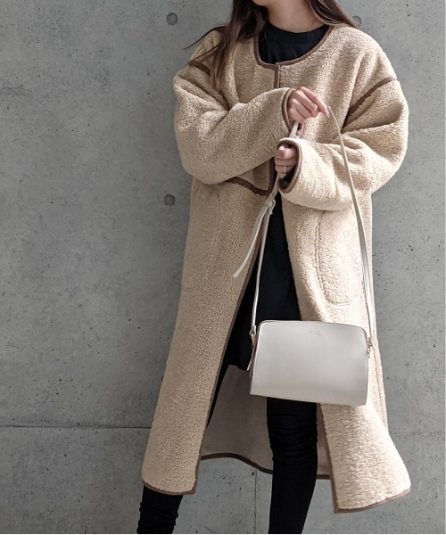 Per sist ence（パーシエンス）の「Per sist ence/パーシエンス　サイドスエード コンビショルダー（ショルダーバッグ・レディース・ライトグレー/ブラック/モカ・FREE）」の10枚目の写真