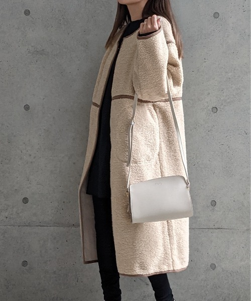 Per sist ence（パーシエンス）の「Per sist ence/パーシエンス　サイドスエード コンビショルダー（ショルダーバッグ・レディース・ライトグレー/ブラック/モカ・FREE）」の11枚目の写真