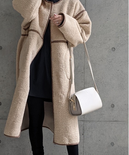 Per sist ence（パーシエンス）の「Per sist ence/パーシエンス　サイドスエード コンビショルダー（ショルダーバッグ・レディース・ライトグレー/ブラック/モカ・FREE）」の12枚目の写真