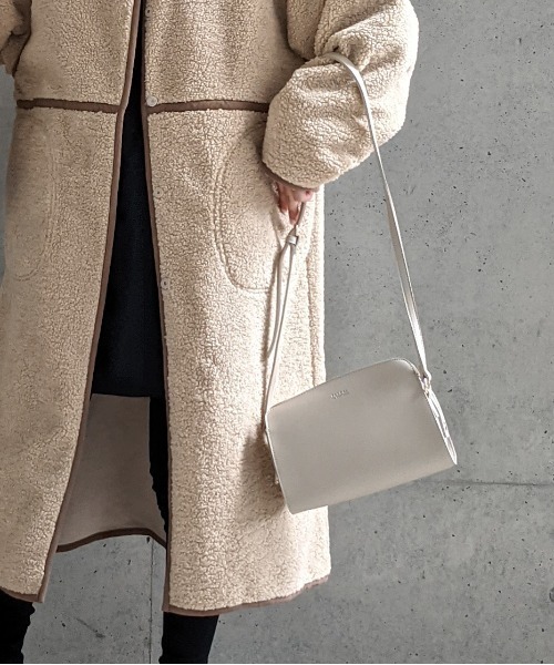 Per sist ence（パーシエンス）の「Per sist ence/パーシエンス　サイドスエード コンビショルダー（ショルダーバッグ・レディース・ライトグレー/ブラック/モカ・FREE）」の13枚目の写真