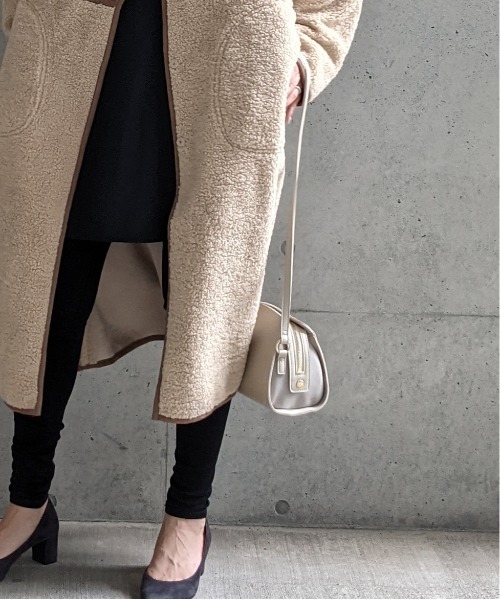 Per sist ence（パーシエンス）の「Per sist ence/パーシエンス　サイドスエード コンビショルダー（ショルダーバッグ・レディース・ライトグレー/ブラック/モカ・FREE）」の14枚目の写真