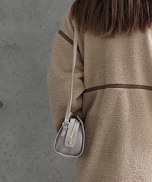 Per sist ence（パーシエンス）の「Per sist ence/パーシエンス　サイドスエード コンビショルダー（ショルダーバッグ・レディース・ライトグレー/ブラック/モカ・FREE）」の19枚目の写真