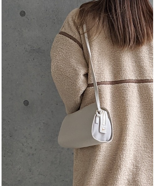 Per sist ence（パーシエンス）の「Per sist ence/パーシエンス　サイドスエード コンビショルダー（ショルダーバッグ・レディース・ライトグレー/ブラック/モカ・FREE）」の20枚目の写真