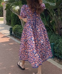 ワンピース パープル 紫色系 花柄 ボタニカル柄 ファッション通販 Zozotown