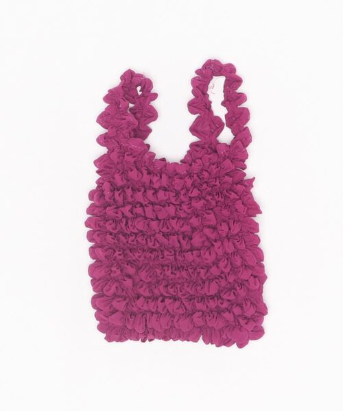 カヤ(カヤ)の「【カヤ】和の花 三浦絞りバッグ 小(エコバッグ/サブバッグ・レディース・マルーン/ブラック/パープル系その他/ピンク/ブルーグリーン/ライトグリーン/ダークブルー/ダークパープル/ライトパープル/桜・FREE)」の7枚目の写真