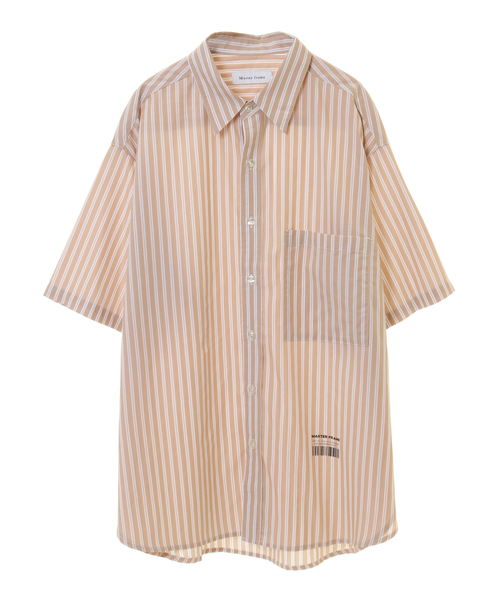 MEN'S MELROSE（メンズメルローズ）の「MASTER FRAME レギュラーカラーハーフスリーブシャツ（シャツ/ブラウス・メンズ・ベージュ/サックスブルー・3/4）」の2枚目の写真