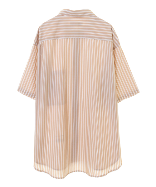 MEN'S MELROSE（メンズメルローズ）の「MASTER FRAME レギュラーカラーハーフスリーブシャツ（シャツ/ブラウス・メンズ・ベージュ/サックスブルー・3/4）」の3枚目の写真