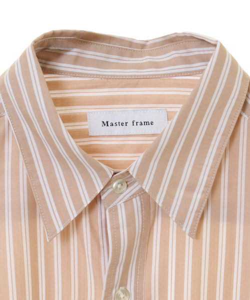 MEN'S MELROSE（メンズメルローズ）の「MASTER FRAME レギュラーカラーハーフスリーブシャツ（シャツ/ブラウス・メンズ・ベージュ/サックスブルー・3/4）」の4枚目の写真