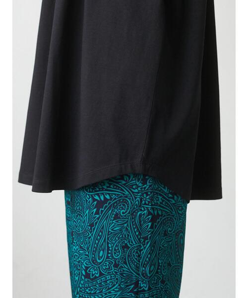 Green　Parks（グリーンパークス）の「リブポイントTチュニック＊（Tシャツ/カットソー・レディース・ブラック/ベージュ/ブラウン/オフホワイト・FREE）」の13枚目の写真