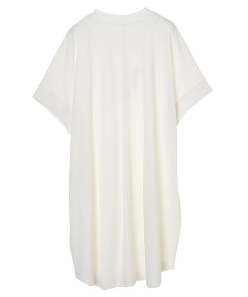 Green　Parks（グリーンパークス）の「リブポイントTチュニック＊（Tシャツ/カットソー・レディース・ブラック/ベージュ/ブラウン/オフホワイト・FREE）」の14枚目の写真