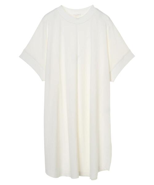 Green　Parks（グリーンパークス）の「リブポイントTチュニック＊（Tシャツ/カットソー・レディース・ブラック/ベージュ/ブラウン/オフホワイト・FREE）」の21枚目の写真