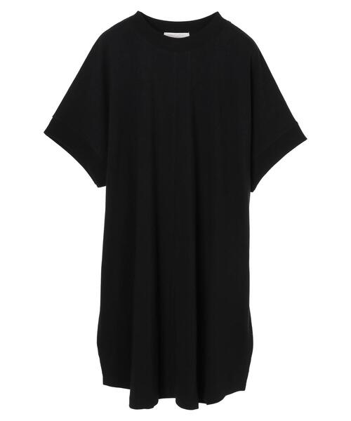 Green　Parks（グリーンパークス）の「リブポイントTチュニック＊（Tシャツ/カットソー・レディース・ブラック/ベージュ/ブラウン/オフホワイト・FREE）」の15枚目の写真