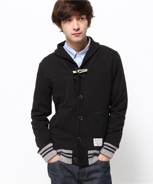 OUTLET(アウトレット)の「【CIAOPANIC TYPY】ニットリブスウェットカーディガン(カーディガン/ボレロ・メンズ・ブラック・SMALL)」の1枚目の写真