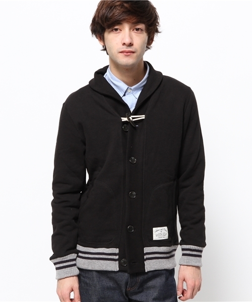 OUTLET(アウトレット)の「【CIAOPANIC TYPY】ニットリブスウェットカーディガン(カーディガン/ボレロ・メンズ・ブラック・SMALL)」の2枚目の写真