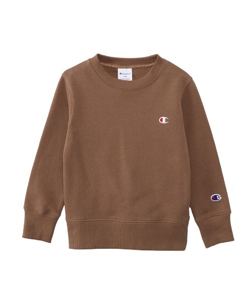 Champion（チャンピオン）の「Champion/チャンピオン　キッズ　クールネックスウェットトップス（スウェット・キッズ・ベージュ/ネイビー/グレー/ブルー/チャコール/ブラック/ブラウン/サンドベージュ・100cm/120cm/140cm/150cm/160cm/110cm/130cm）」の5枚目の写真